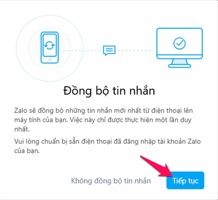 Hướng dẫn đồng bộ tin nhắn Zalo từ máy tính sang điện thoại iphone, android