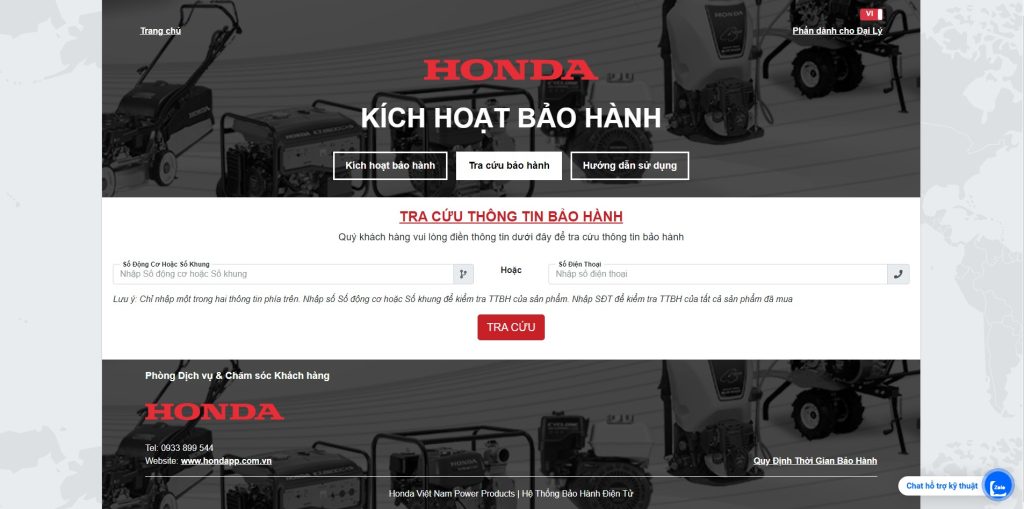 Hướng dẫn chi tiết cách kích hoạt và tra cứu bảo hành điện tử Honda