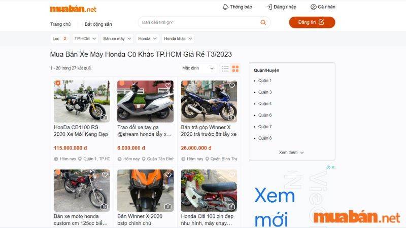 Mua Bán Xe Honda 67 Cũ TP.HCM Giá Rẻ T10/2024