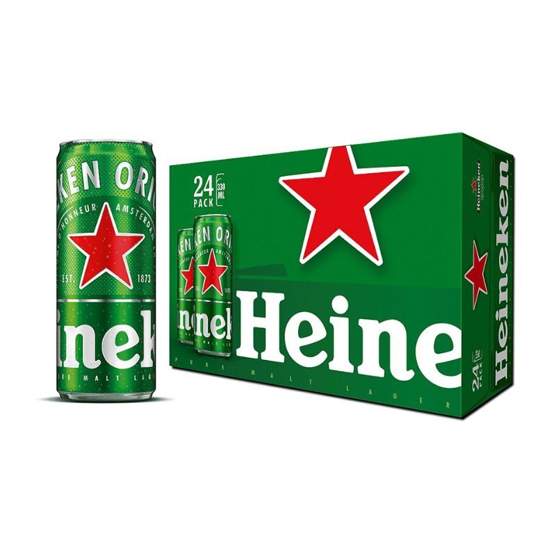 Bia Heineken thùng 24 lon x 330ml