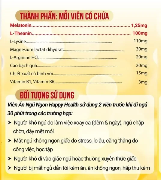 Viên MEX Ăn Ngủ Ngon Happy Health New Brand (60 viên)