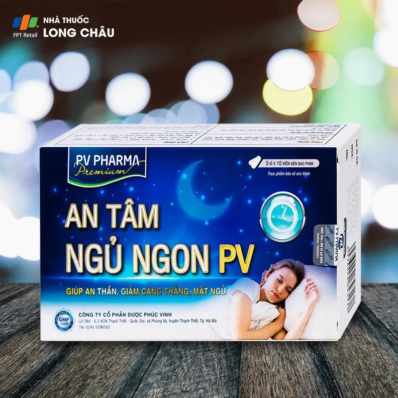 Viên uống An Tâm Ngủ Ngon PV Pharma giúp an thần, giảm căng thẳng (5 vỉ x 10 viên)