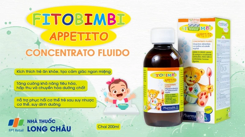 Dung dịch Fitobimbi Appetito hỗ trợ tăng cường tiêu hóa (200ml)