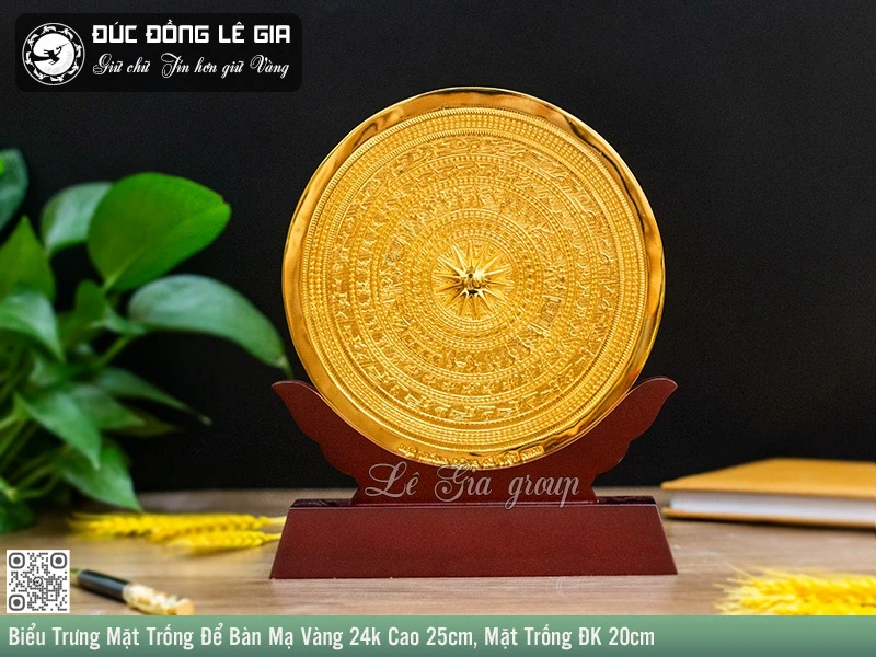 Báo giá trống đồng lưu niệm (Màu mộc)- Mua trống đồng quà tặng sếp, đối tác, khách nước ngoài