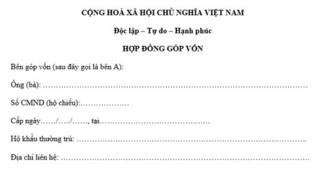 Mẫu hợp đồng góp vốn mua đất mới nhất năm 2024 đầy đủ, chi tiết