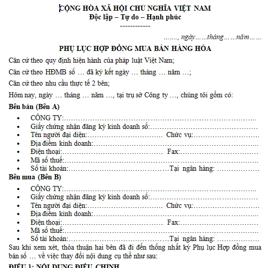 Phụ lục hợp đồng là gì? 7+ Mẫu phụ lục hợp đồng phổ biến