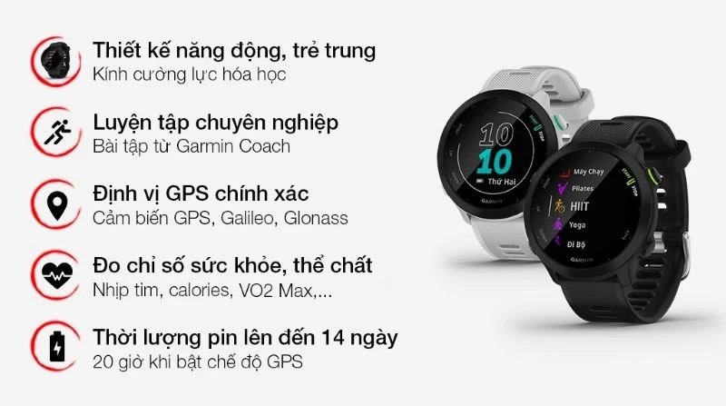 Đồng hồ thông minh Garmin Forerunner 55