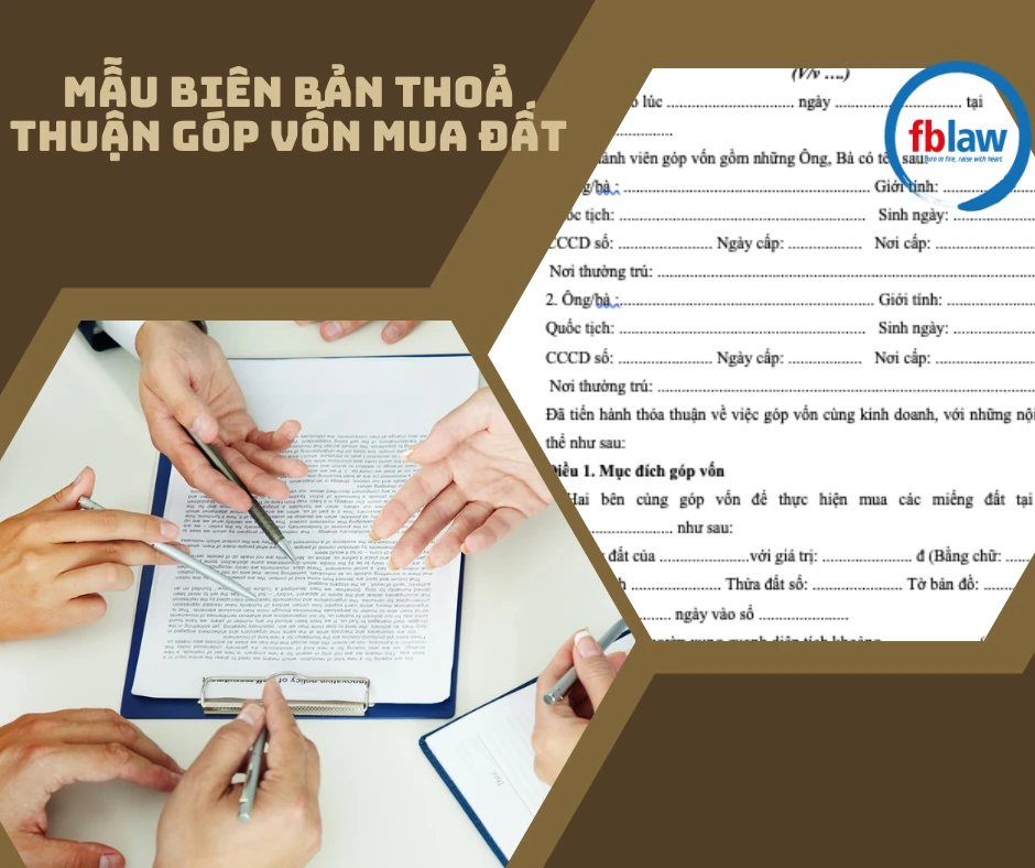 Biên bản thoả thuận góp vốn mua đất