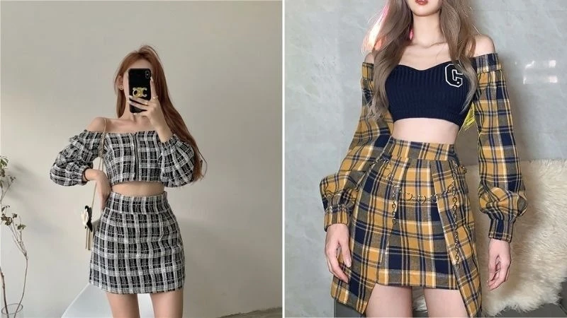 Gợi Ý 15 Cách Mix Đồ Với Chân Váy Kẻ Caro Mùa Đông Hot Trend