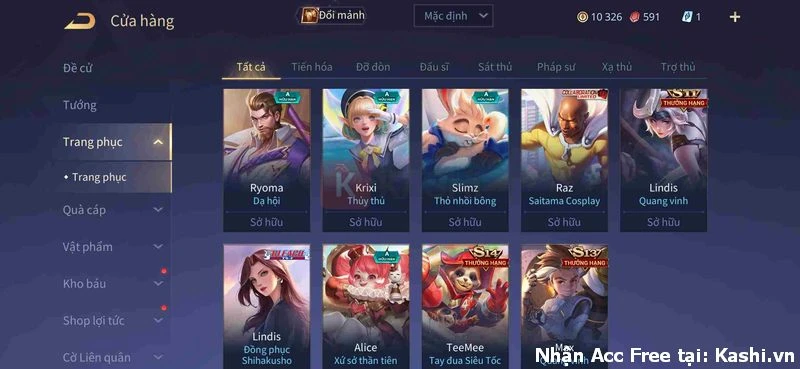 Tặng Acc Liên Quân Mobile miễn phí - Cho 100+ Nick VIP mới nhất 2024