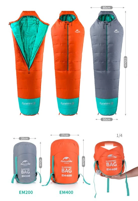 Túi ngủ mùa Đông cao cấp, chịu nhiệt độ âm NatureHike NH17S013-D