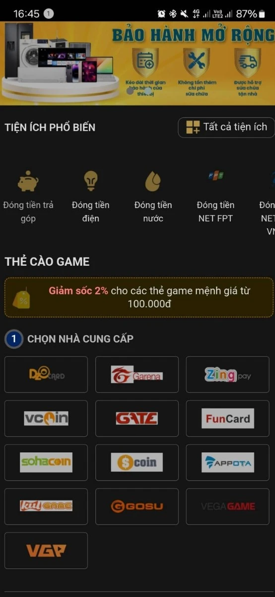 Cách mua thẻ game Garena, Zing online trên TGDĐ rẻ, nhiều khuyến mãi