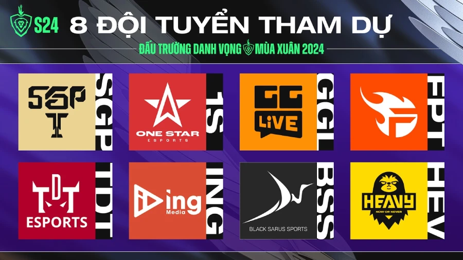 Lịch thi đấu Đấu Trường Danh Vọng Mùa Xuân 2024 mới nhất (Cập nhật giai đoạn 2)