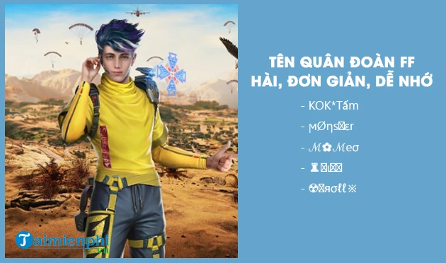 Tên quân đoàn hay, ngầu, độc và chất cho game Free Fire 2024