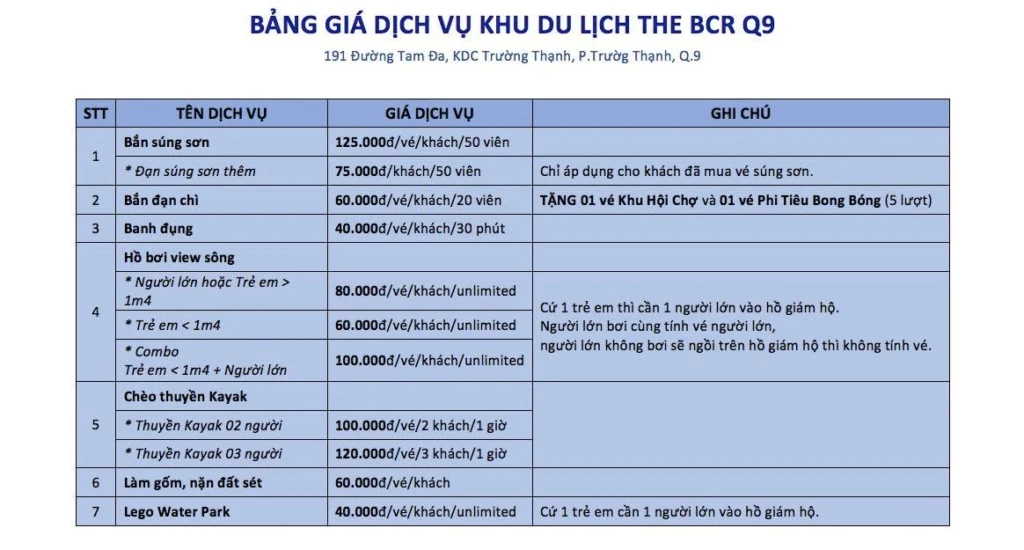 Kinh nghiệm đi khu du lịch BCR ăn chơi giá rẻ từ A - Z