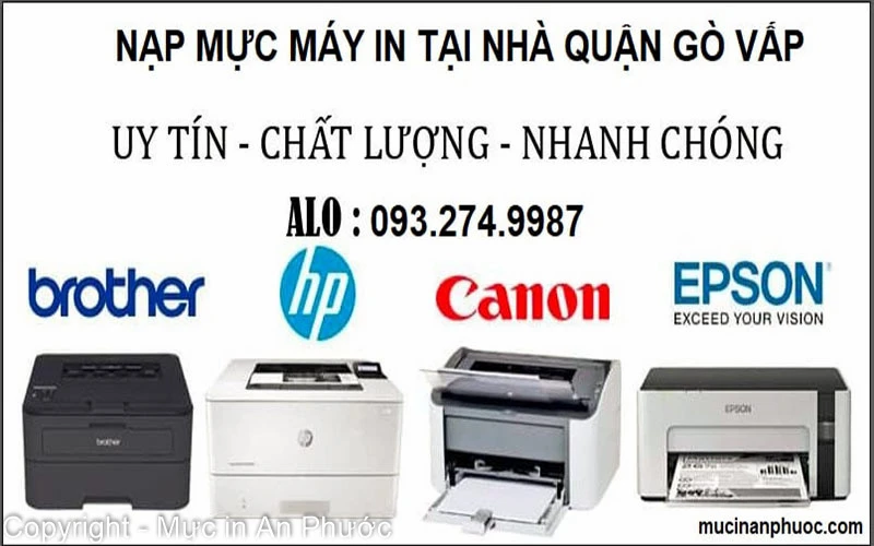 Nạp mực máy in Quận Gò Vấp