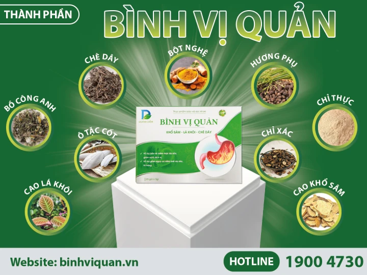 Bình Vị Quản hỗ trợ điều trị trào ngược, viêm loét dạ dày