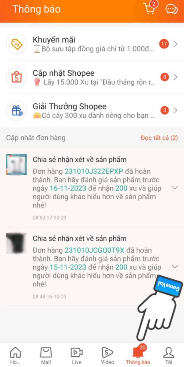 Hướng dẫn lướt Shopee nhận quà Liên Quân