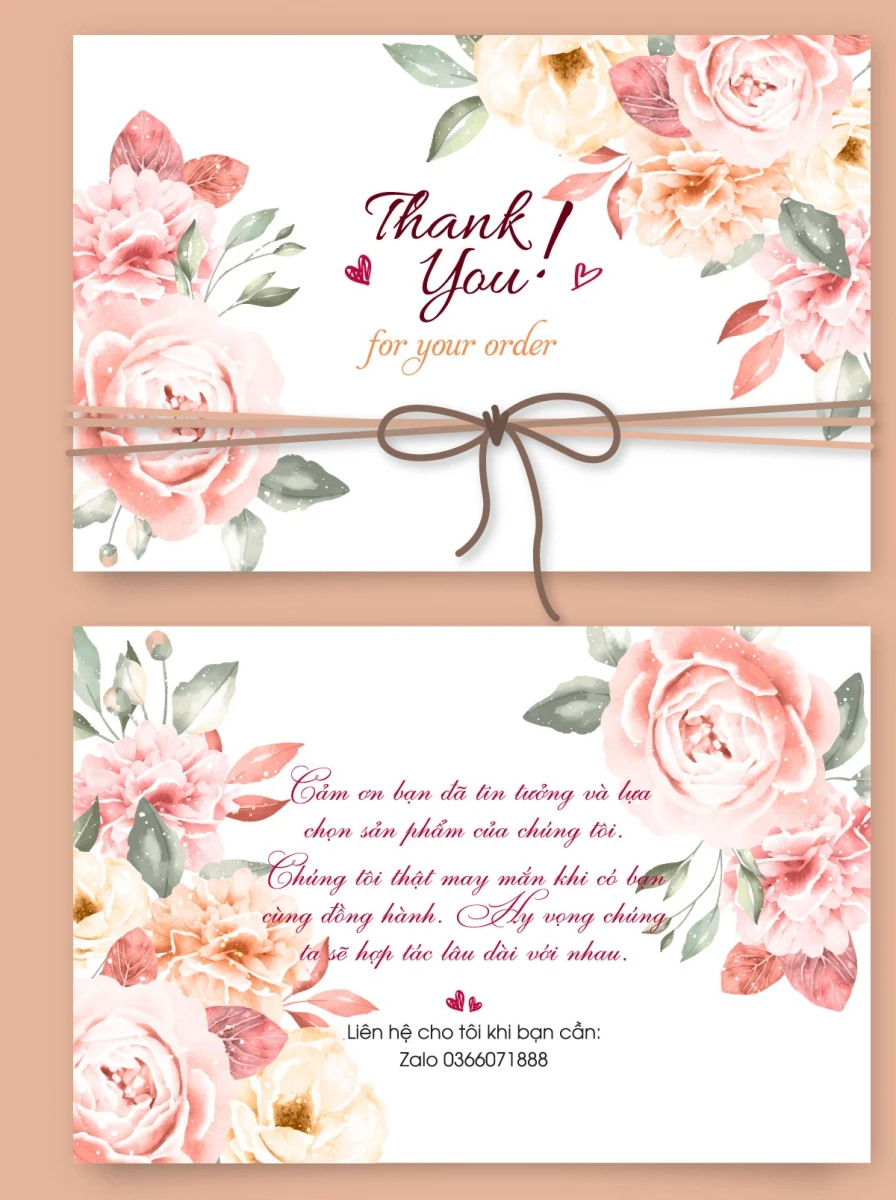 38+ mẫu thanks card, thư cảm ơn cho Shop online