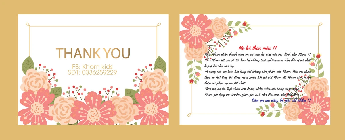 38+ mẫu thanks card, thư cảm ơn cho Shop online