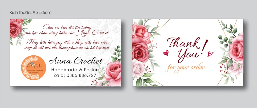 38+ mẫu thanks card, thư cảm ơn cho Shop online