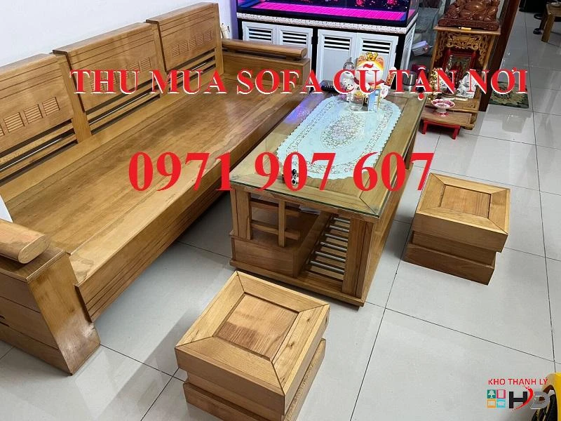 Thu mua sofa cũ, bàn ghế salon gỗ giá cao
