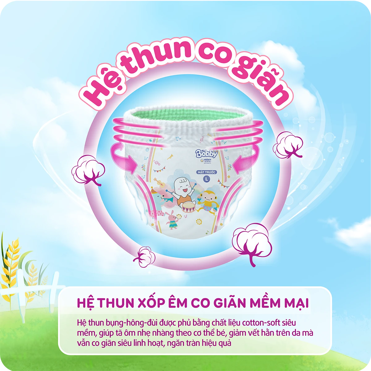 Bỉm - Tã quần Bobby size M 78 miếng (cho bé 6 - 11kg)