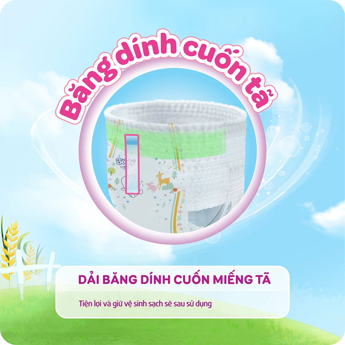 Bỉm - Tã quần Bobby size M 78 miếng (cho bé 6 - 11kg)