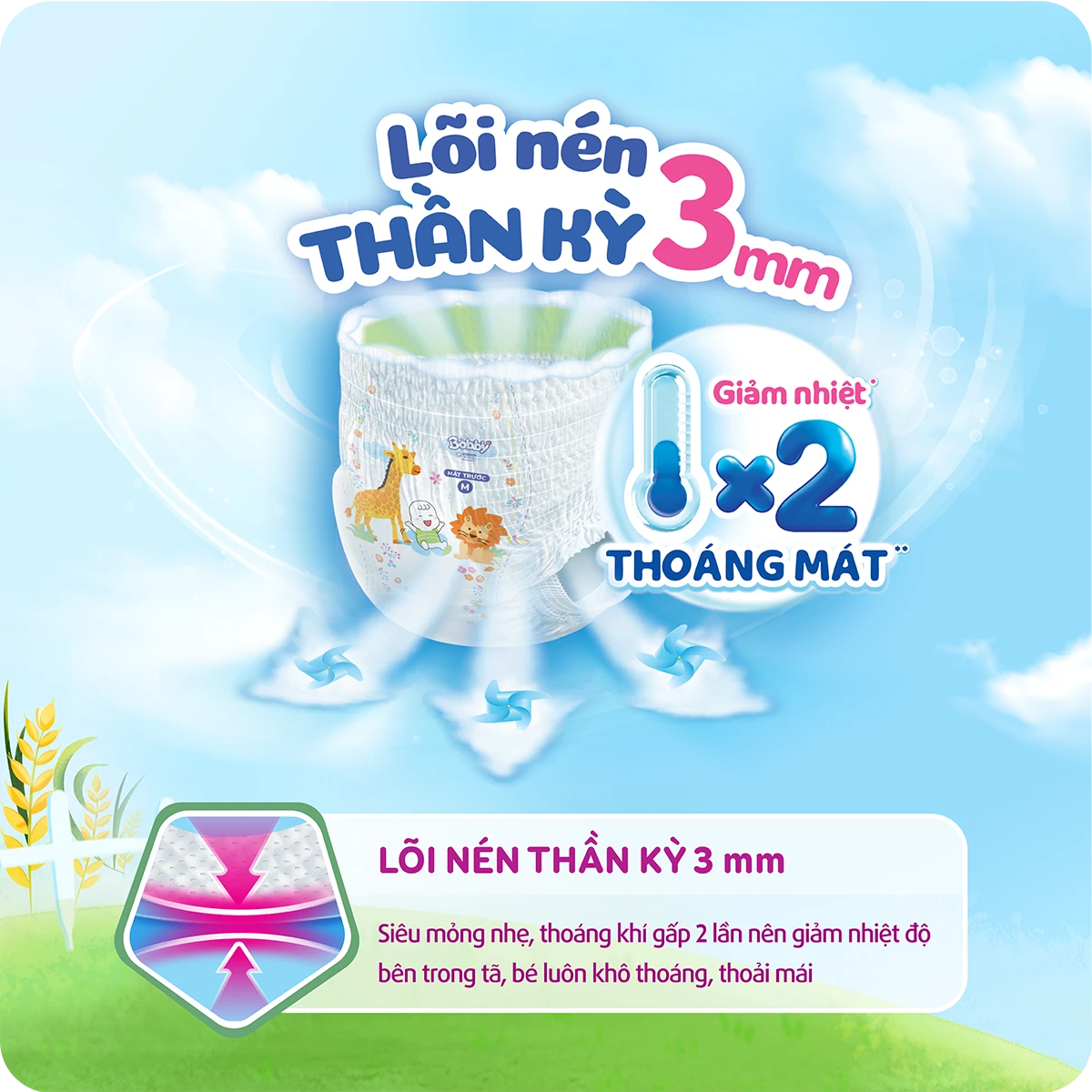 Bỉm - Tã quần Bobby size M 78 miếng (cho bé 6 - 11kg)