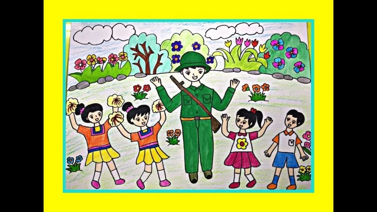 Cách vẽ chú bộ đội của chúng em đơn giản dễ thực hiện