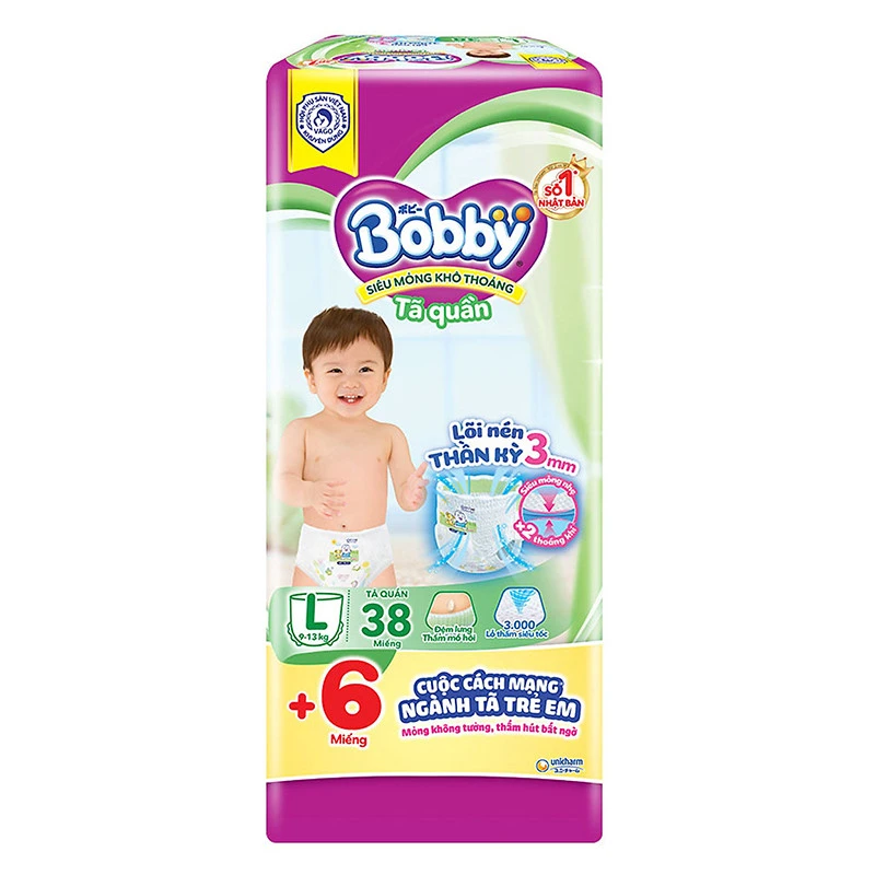 Tã quần Bobby size L: Công nghệ tiên tiến cho bé