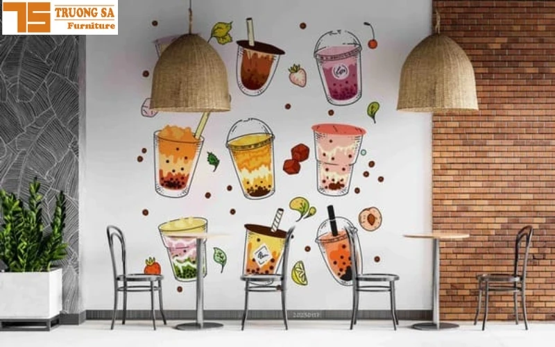 99+ cách trang trí quán trà sữa bình dân đẹp, đơn giản, giá rẻ