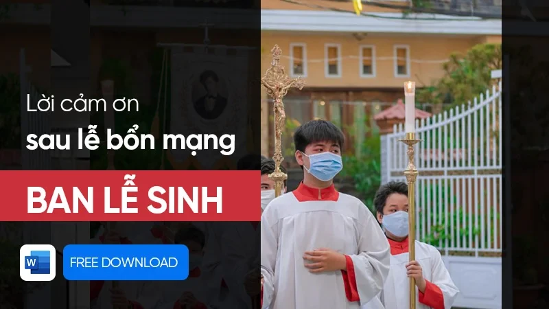 Lời cảm ơn sau Thánh lễ bổn mạng Ban lễ sinh Giáo xứ Lãng Vân