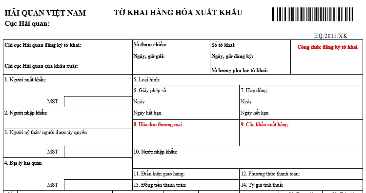 Hướng dẫn khai tờ khai hải quan mới nhất 2024