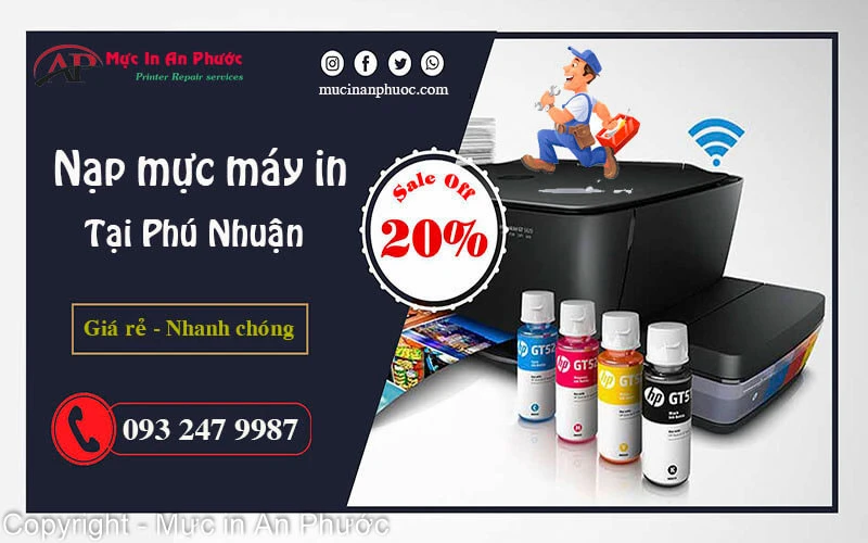 Nạp mực máy in quận Phú Nhuận