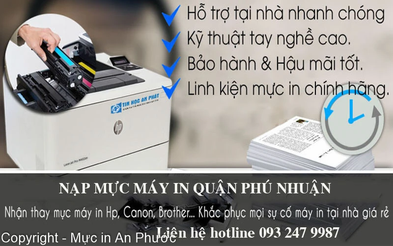 Nạp mực máy in quận Phú Nhuận