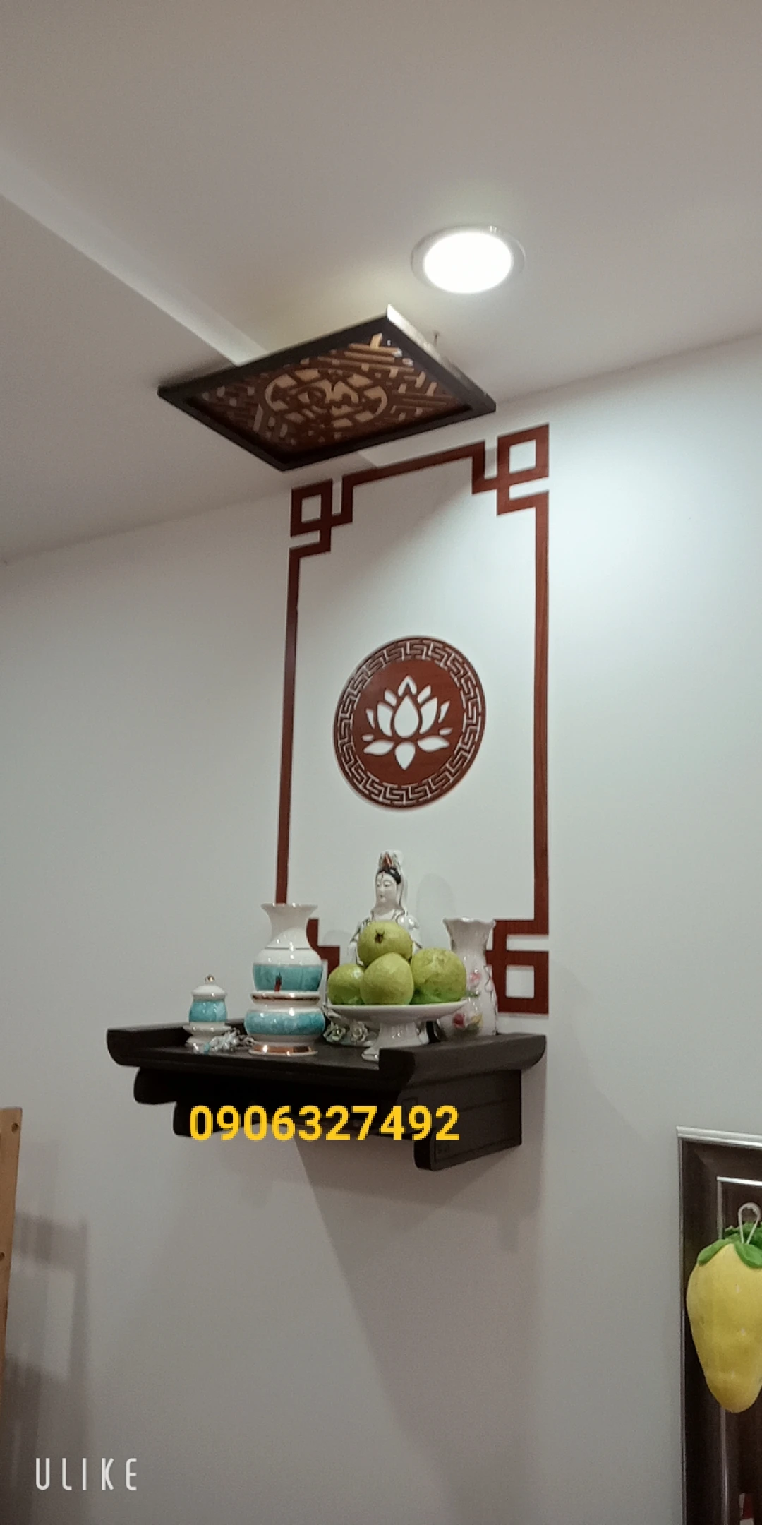 Bàn thờ Quan Âm và không gian yên tĩnh trang nghiêm