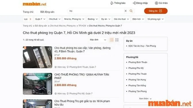 Cho Thuê Phòng Trọ Quận 7 Giá Dưới 2 Triệu Uy Tín, Mới Nhất T12/2024