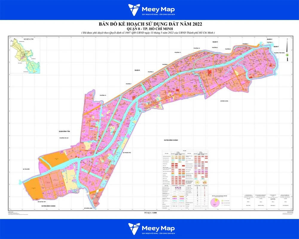 Bản đồ quy hoạch quận 8, Hồ Chí Minh mới nhất tầm nhìn 2030