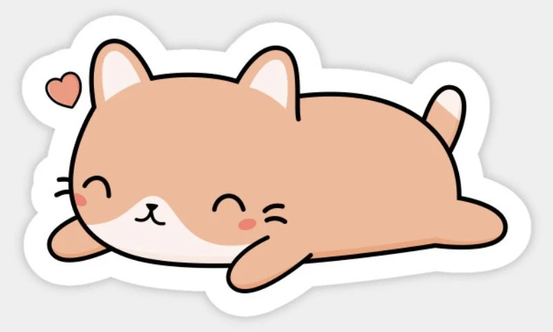 20 Mẫu sticker mèo cute dễ thương được yêu thích 2024