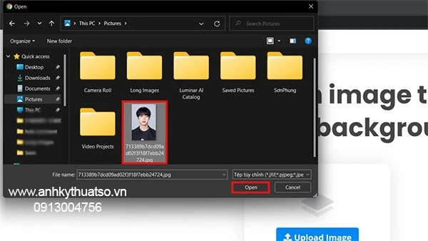 Hướng dẫn cách ghép phông xanh ảnh thẻ online đơn giản