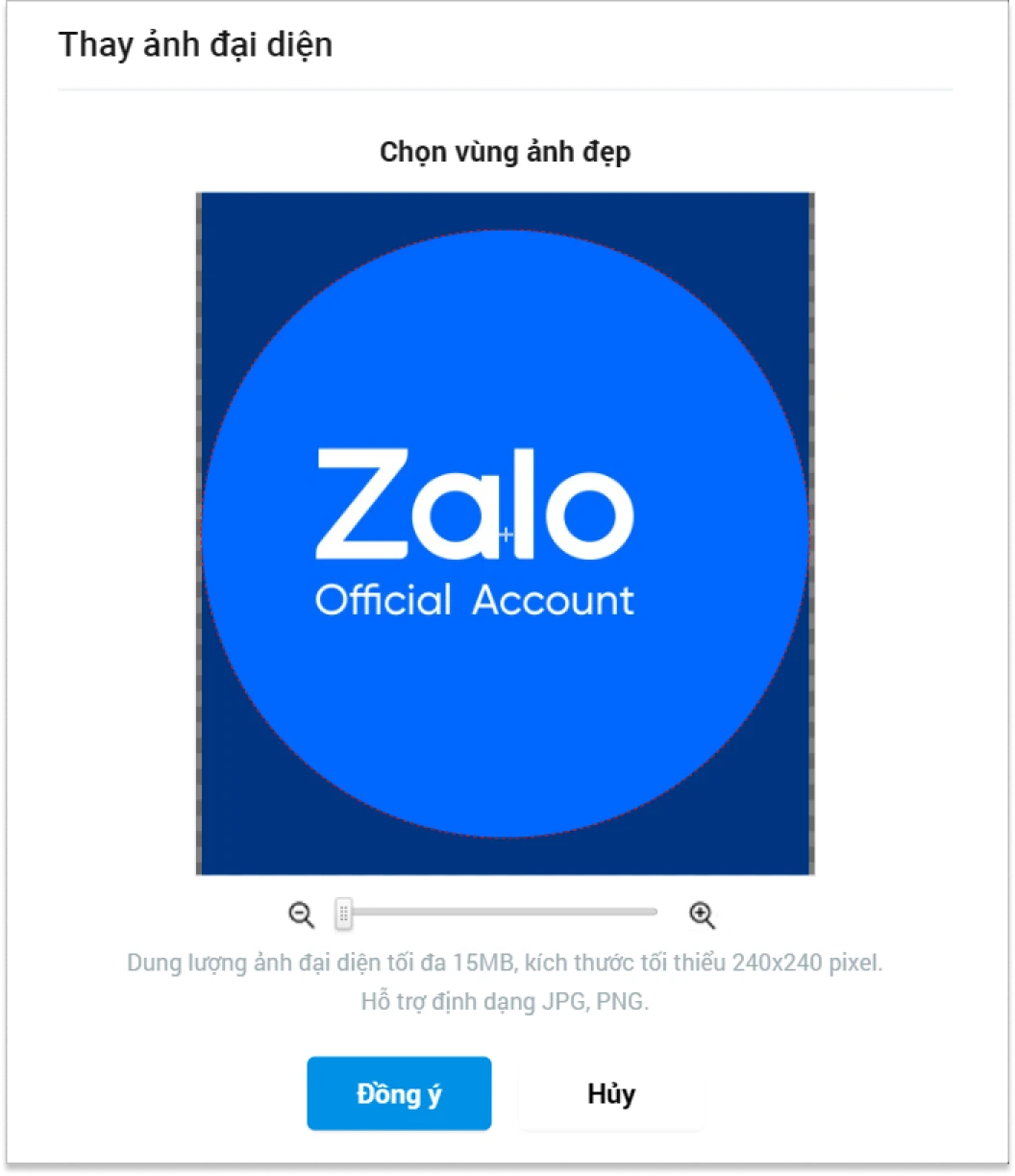 Ảnh đại diện, ảnh bìa OA | Zalo Official Account