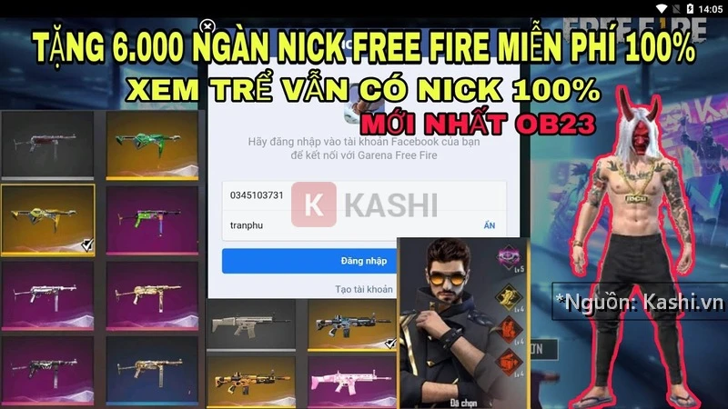 Cách Nhận FF Acc VIP Ảnh Nick Free Fire Giàu Miễn Phí