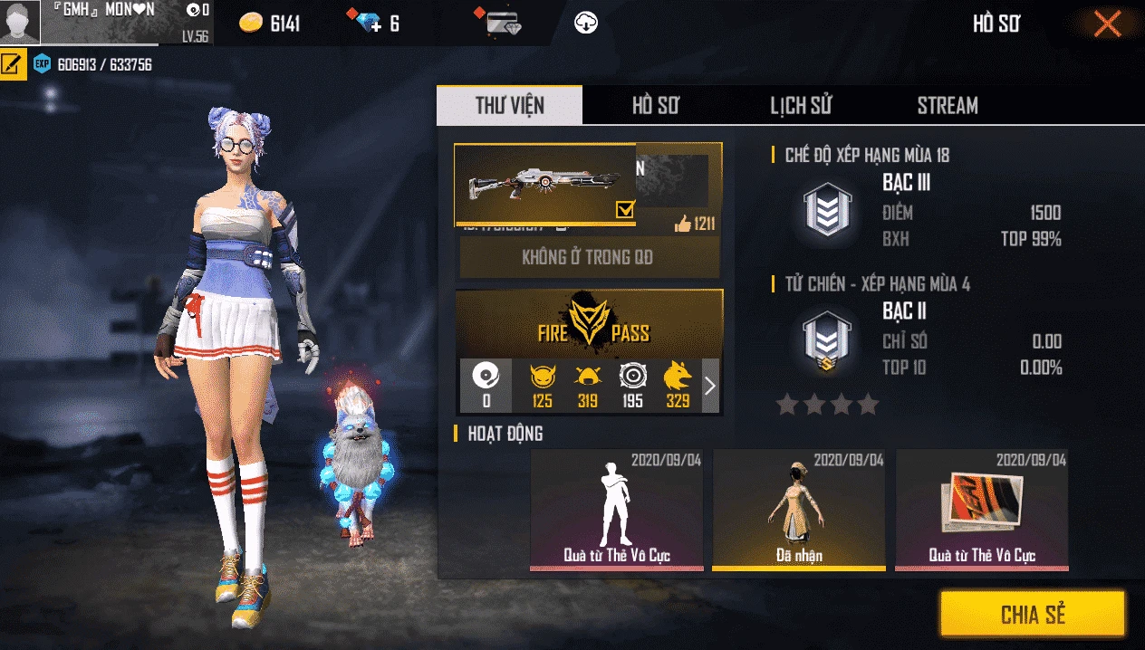 Ảnh Free Fire giàu, ảnh nick Free Fire giàu, ảnh acc Free Fire giàu