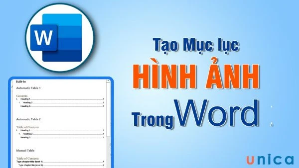 Cách tạo mục lục hình ảnh trong word tự động và nhanh chóng