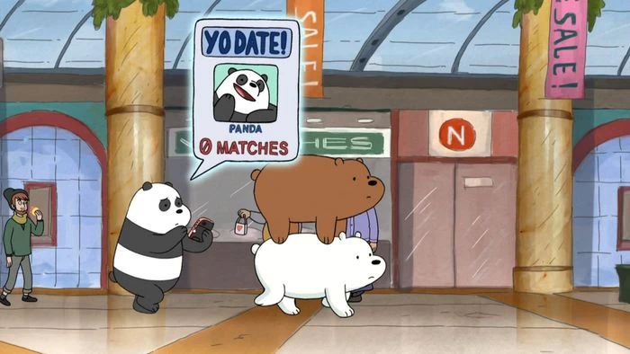 Bức tranh nền We Bare Bears đẹp lung linh