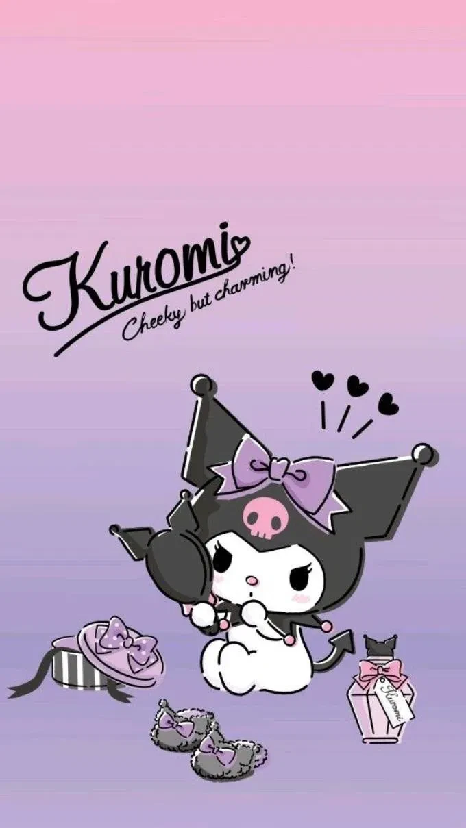 Tổng hợp bộ hình nền Kuromi cute dành cho Fan trên điện thoại và máy tính