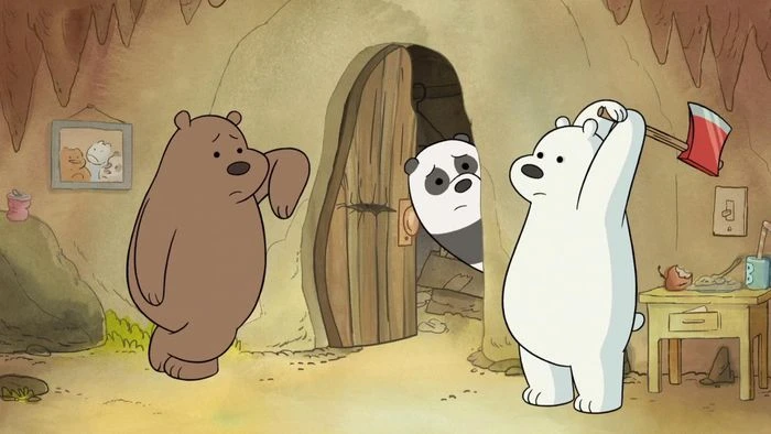 Bức tranh nền We Bare Bears đẹp lung linh