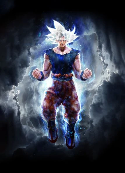 Bức tranh về Goku Bản Năng Vô Cực với vẻ đẹp tuyệt vời