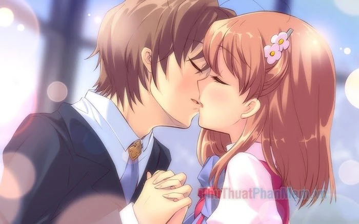 Hình ảnh cặp đôi yêu nhau trong anime đầy cảm xúc